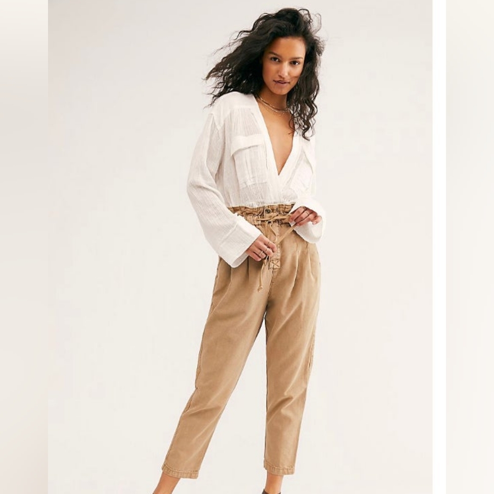 Free People Margate Pleated Trouser Pants